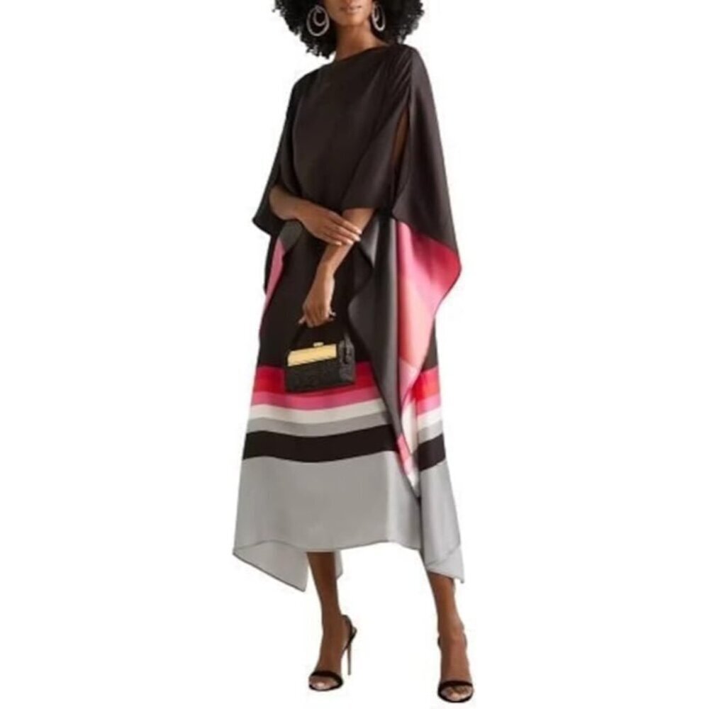Women Soft Satin Silk Printed Kaftan Beach Cover-up Lounge Dress Fashionable